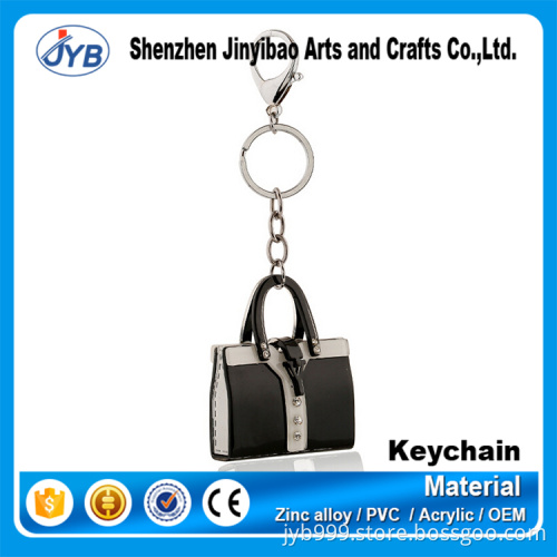 creative design mini pu leather bags accessory handbag keyring